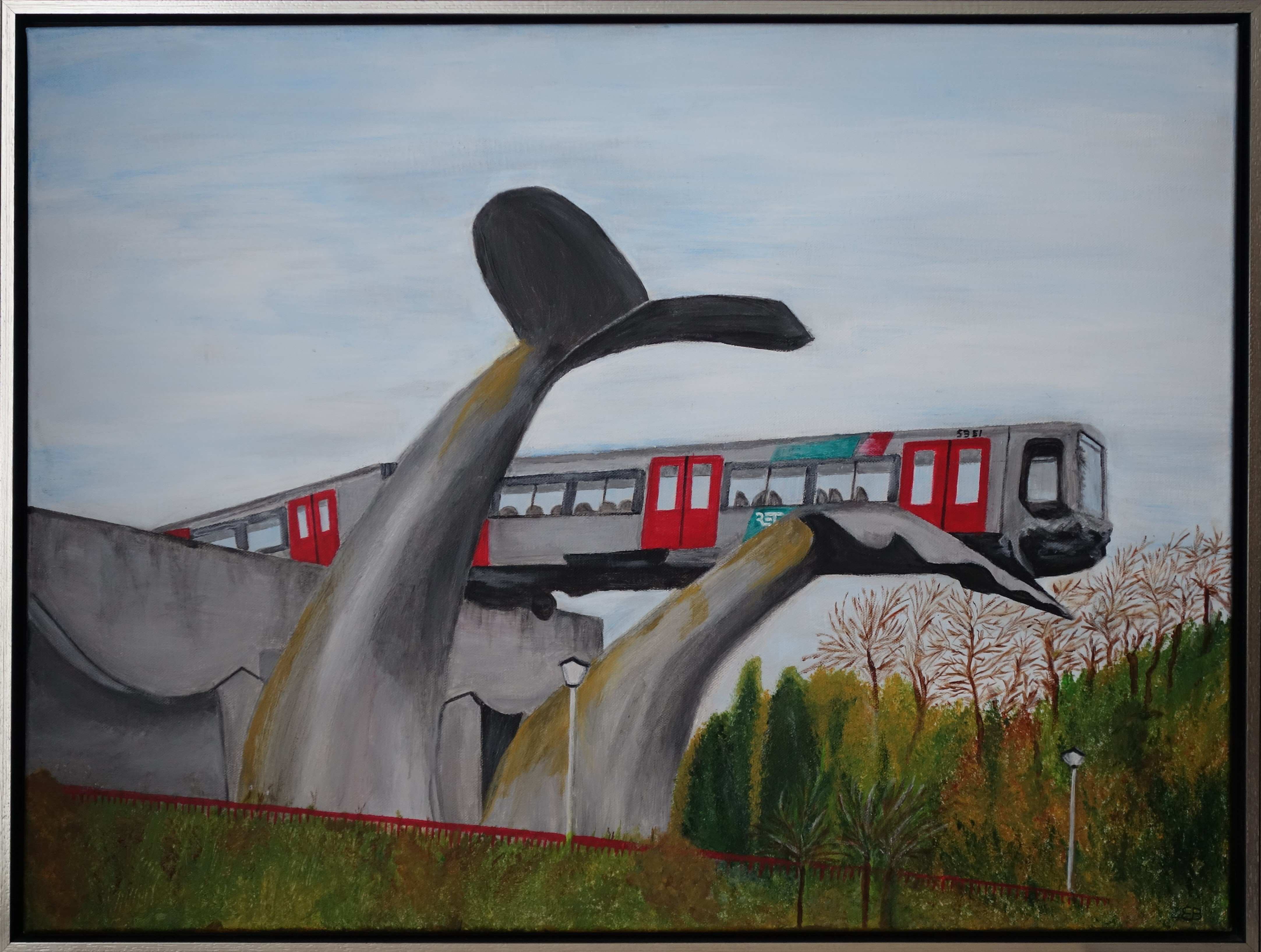 metro in spijkenisse schiet van de baan en belandt